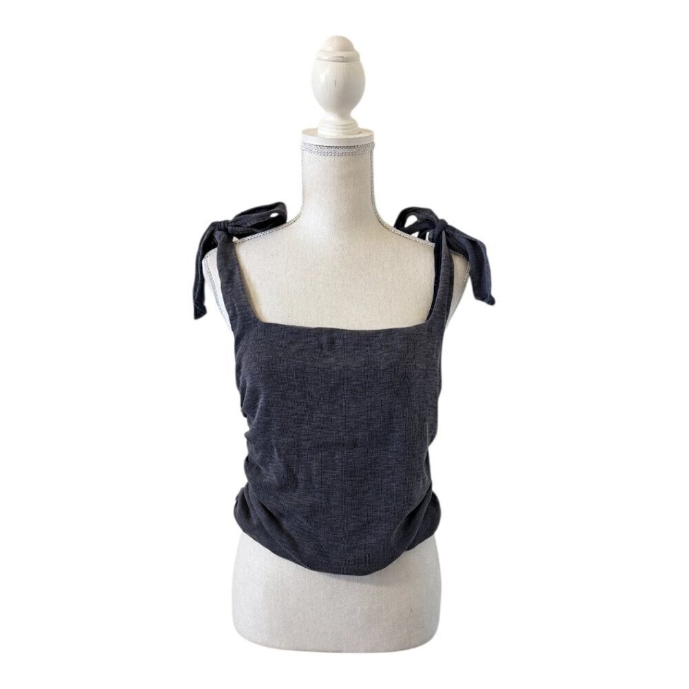 Free People Boulevard Tie-Strap Tank Top Women's Size Medium Ruched Worn On TV